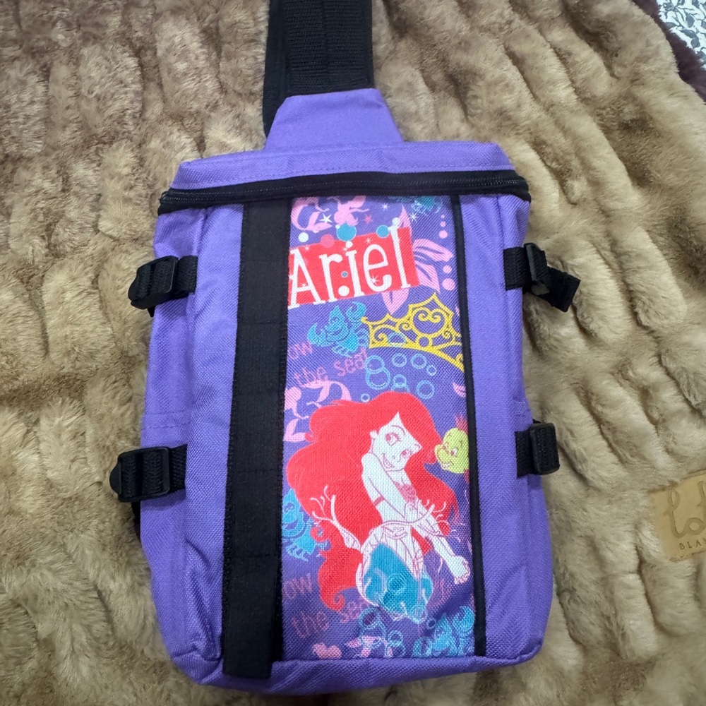 Disney's Little Mermaid themed sling bag featuring Ariel.
